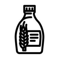 Malz Sirup Gerste Linie Symbol Vektor Illustration