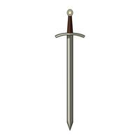 stål medeltida svärd tecknad serie vektor illustration