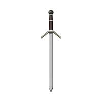 hantera medeltida svärd tecknad serie vektor illustration