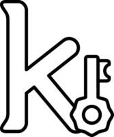 klein k Vektor Symbol