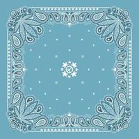 Bandana-Paisley-Ornament-Design mit Cannabisblatt vektor