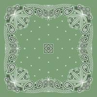 Bandana-Paisley-Ornament-Design mit Cannabisblatt vektor