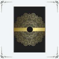 Luxus Gold Mandala verzierten Hintergrund für Hochzeitseinladung vektor