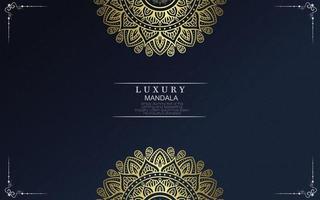 Luxus Gold Mandala verzierten Hintergrund für Hochzeitseinladung vektor