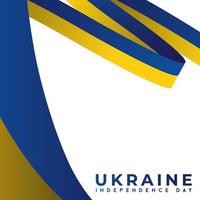 viftande flaggor. Ukrainas självständighetsdag vektor