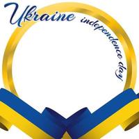 Unabhängigkeitstag der Ukraine twibbon vektor