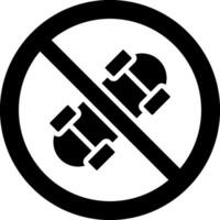 Nein Skateboard Vektor Symbol