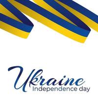 Ukrainas självständighetsdag med viftande flaggor vektor