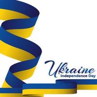Ukrainas självständighetsdag viftande flaggor vektor