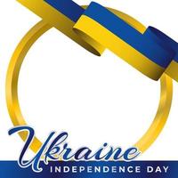 Unabhängigkeitstag der Ukraine twibbon vektor