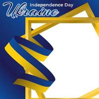 ukrainas självständighetsdag twibbon vektor
