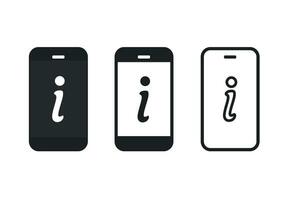 Telefon die Info Symbol. Illustration Vektor