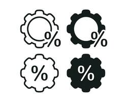 Ausrüstung Prozentsatz Symbol. Illustration Vektor