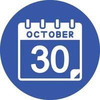 30 Oktober Vektor Symbol