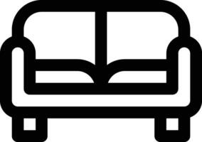 Sofa-Vektor-Symbol vektor