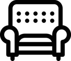 Sofa-Vektor-Symbol vektor