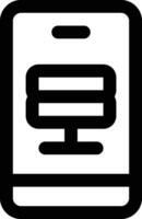 Smartphone Datenbank Vektor Symbol
