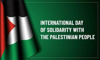International Tag von Solidarität mit das palästinensisch Personen. November 29 Hintergrund Vektor Illustration