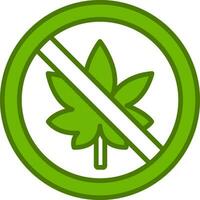 Nein Cannabis Vektor Symbol