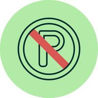 Nein Parkplatz Vektor Symbol