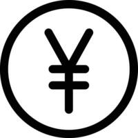 yen valuta vektor ikon