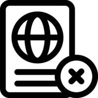 Reisepass abgelehnt Vektor Symbol