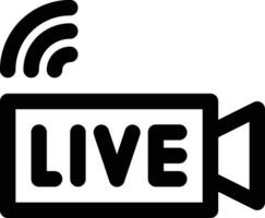 Live-Broadcast-Vektorsymbol vektor