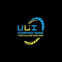 Uli Brief Logo Vektor Design, Uli einfach und modern Logo. Uli luxuriös Alphabet Design