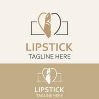 Lippenstift Logo Design zum bilden Mode Geschäft und Schönheit Vektor kosmetisch Design Vorlage