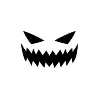 halloween ansikte ikon vektor. skrämmande ansikte illustration tecken. pumpa ansikte symbol eller logotyp. vektor