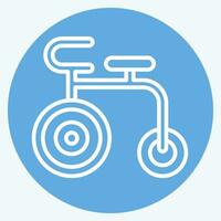 Symbol akrobatisch Fahrrad. verbunden zu Frankreich Symbol. Blau Augen Stil. einfach Design editierbar. einfach Illustration vektor