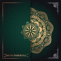 kreatives und einzigartiges luxuriöses goldenes Farbmandala-Kunstdesign vektor
