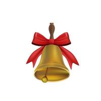 Frohe Weihnachten mit goldenen Glocken vektor
