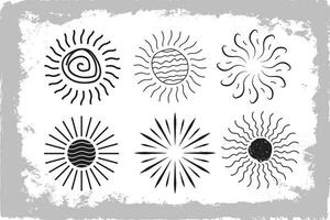 Sonnenuntergang Hand gezeichnet Abbildungen Vektor eps , kreativ Bürste Kunst