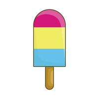 Regenbogen Pop Eis Sahne Illustration Vektor Design Element