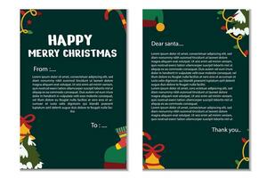 Vektor einstellen von Plakate Gruß Karte fröhlich Weihnachten und Neu Jahr mit Winter Natal Ornament Design Vorlagen