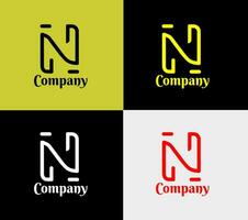 n Brief Logo, Elemente Farbe Variation abstrakt Symbol. modern Logo, Geschäft Vorlage. vektor