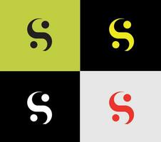 s brev begrepp företag logotyp, element Färg variation abstrakt ikon. modern logotyp, företag mall. vektor