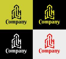 ny byggnad logotyp, element Färg variation abstrakt ikon. modern logotyp, företag mall. vektor