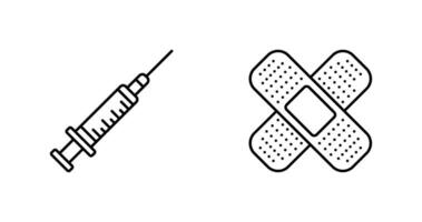 Spritze und Bandagen Symbol vektor