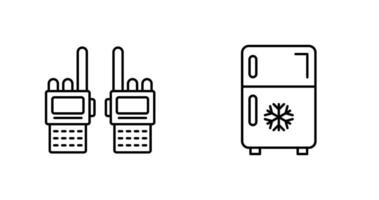 Walkie Talkie und Kühlschrank Symbol vektor