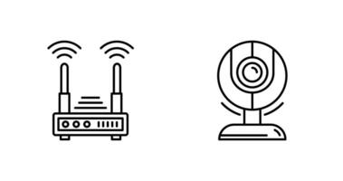 Router und Netz Nocken Symbol vektor