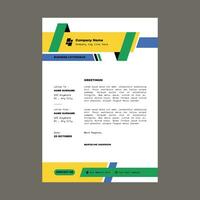 professionell företags- företag brev design vektor mall.