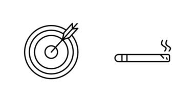 Darts Spiel und Zigarre Symbol vektor