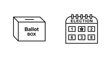 Abstimmung Box und Wahl Tag Symbol vektor