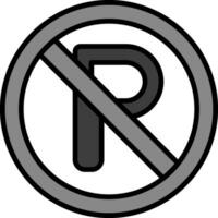 Nein Parkplatz Vektor Symbol