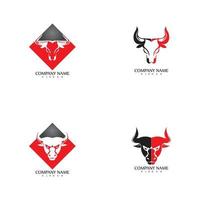 Bull Horn Logo und Symbol Vorlage Symbole App vektor