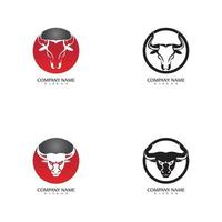 Bull Horn Logo und Symbol Vorlage Symbole App vektor