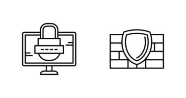 Passwort und Firewall Symbol vektor