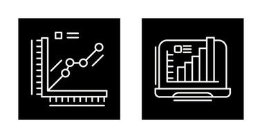 Graph und Laptop Symbol vektor